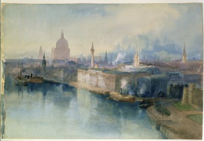 London von der Tower Bridge, 1914 von Richard Henry Wright